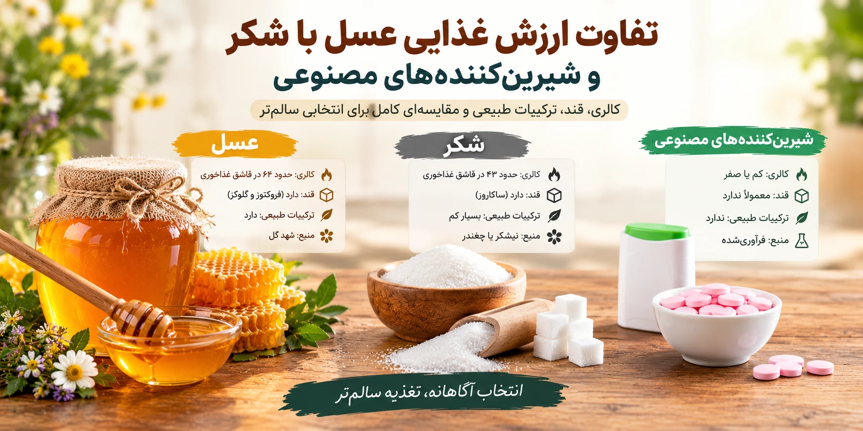 ارزش غذایی عسل