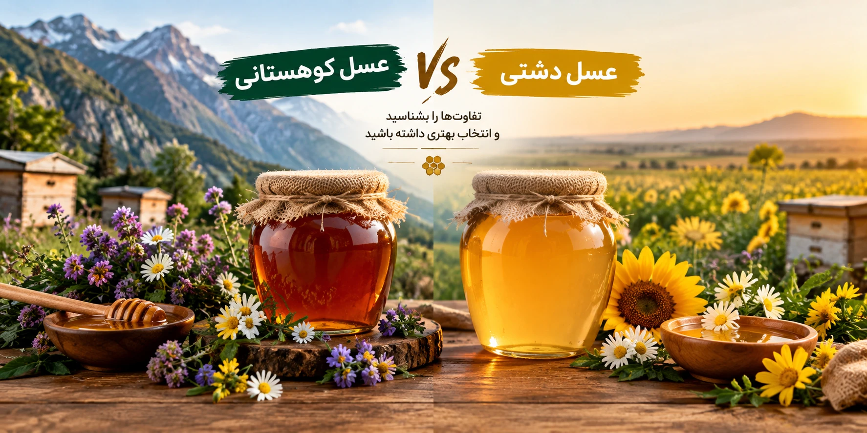 تفاوت عسل کوهستان و دشتی